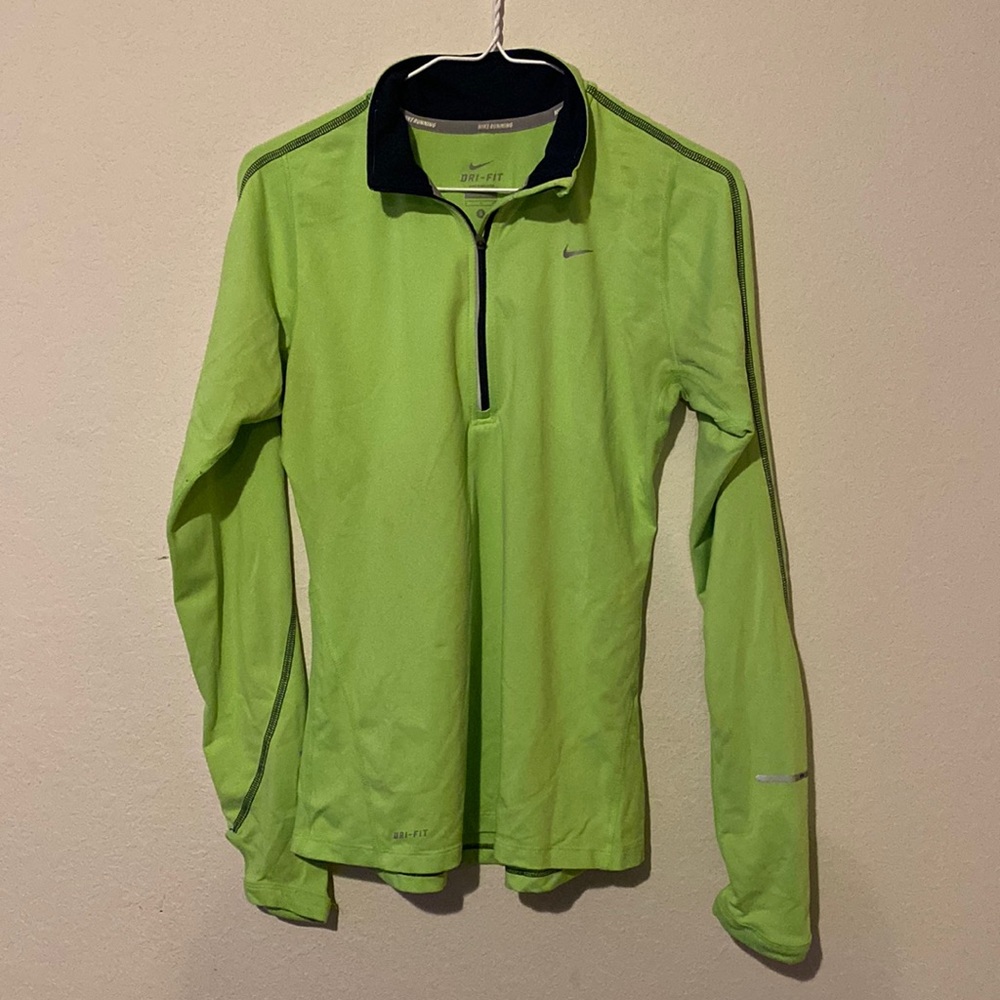 Nike Women’s Running Jacket Neon Green Size S Dri-Fit